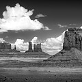 Monument Valley Landscape at North Window Overlook in BW