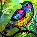 Stained glass bird 2