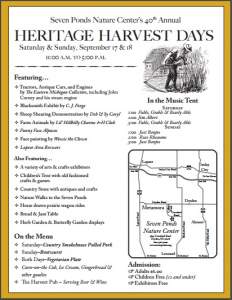 40th Annual Heritage Harvest Days At Seven Ponds...