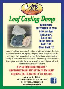 Arts By The Bay Gallery Announces A Leaf Casting...