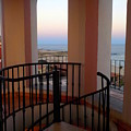 Spiral Stairs Bell Tower Sunset in Cabo Sea of Cortez
