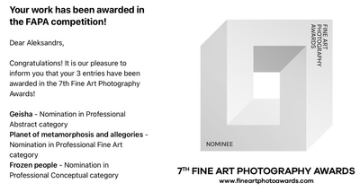 Fine Art Photography Awards Has Been Awarded Aleksandrs Drozdovs Works Fine Art Photography Awards Has Been Awarded Aleksandrs Drozdovs Works