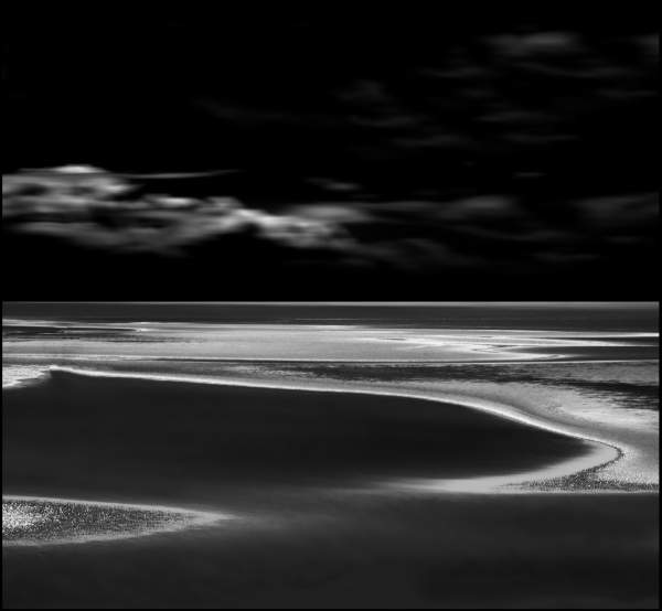 Low Tide in Black and White - NO AI