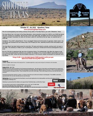 Shooting West Texas Fall Photography Workshop