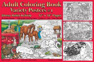 Adult Coloring Book Variety Posters Illustrated By Jess Perna Adult Coloring Book Variety Posters Illustrated By Jess Perna