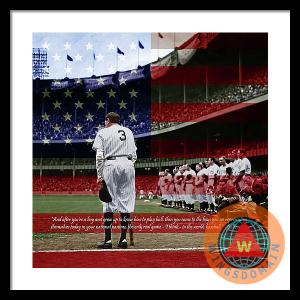 Babe Ruth Baseball Americas Pastime With Quote Colorized By Wingsdomain Art And Photography Babe Ruth Baseball Americas Pastime With Quote Colorized By Wingsdomain Art And Photography